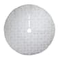 Kurt Adler 48in. White Tree Skirt w/ Snowflake Border - image 1
