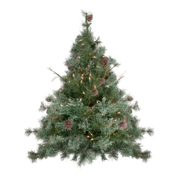 Northlight 3ft. Pre-Lit Country Mixed Pine Wall Christmas Tree - image 