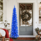 Puleo International Pre-Lit Blue Alpine Pencil Christmas Tree - image 3