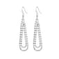 Roman Double Teardrop Crystal Earrings - image 1