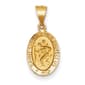 Unisex Gold Classics&#40;tm&#41; 14kt. St. Christopher Satin Pendant - image 1