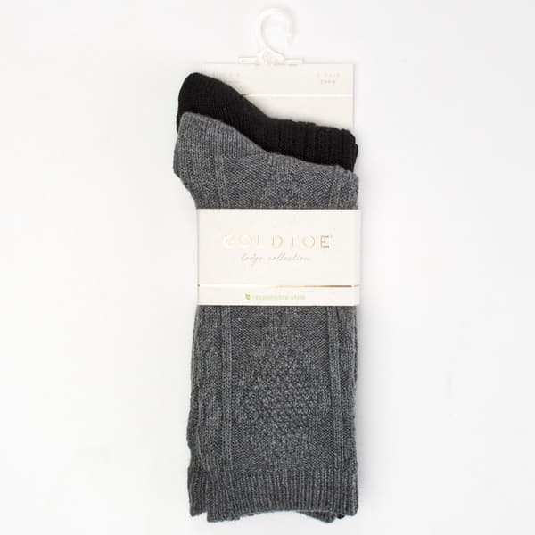 Womens Gold Toe&#40;R&#41; 2pk. Diamond Cable Crew Socks