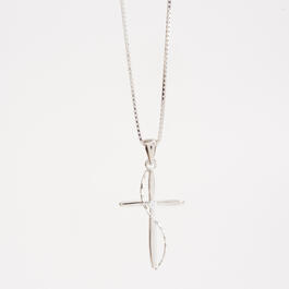 Sterling Silver & Cubic Zirconia Accent Cross Necklace