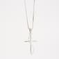 Sterling Silver & Cubic Zirconia Accent Cross Necklace - image 1