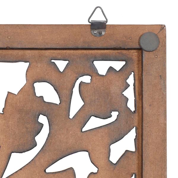 9th & Pike® Black Traditional Floral Wood Wall Decor