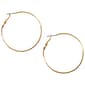 Design Collection Gold Thin Large Polished Hoop Earrings - image 1