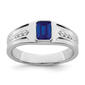 Mens Gentlemens Classics(tm) 14kt. Gold Sapphire & Diamond Ring - image 1