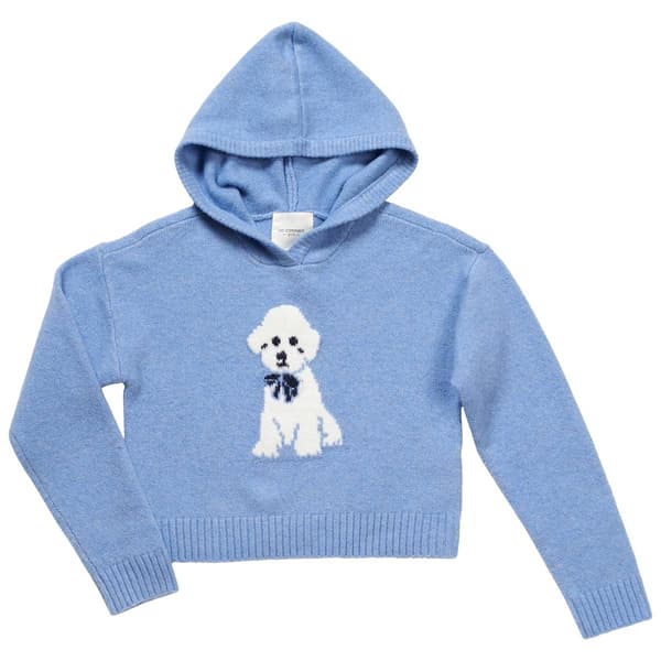 Girls &#40;7-16&#41; No Comment Hooded Bichon Fris&#233; Sweater