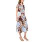 Womens Cece Cap Sleeve Paisley Belted Waist Poplin Midi Dress - image 3