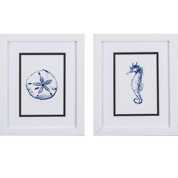 Propac Images&#40;R&#41; 2pc. Sand Dollar Seahorse Wall Art Set - image 
