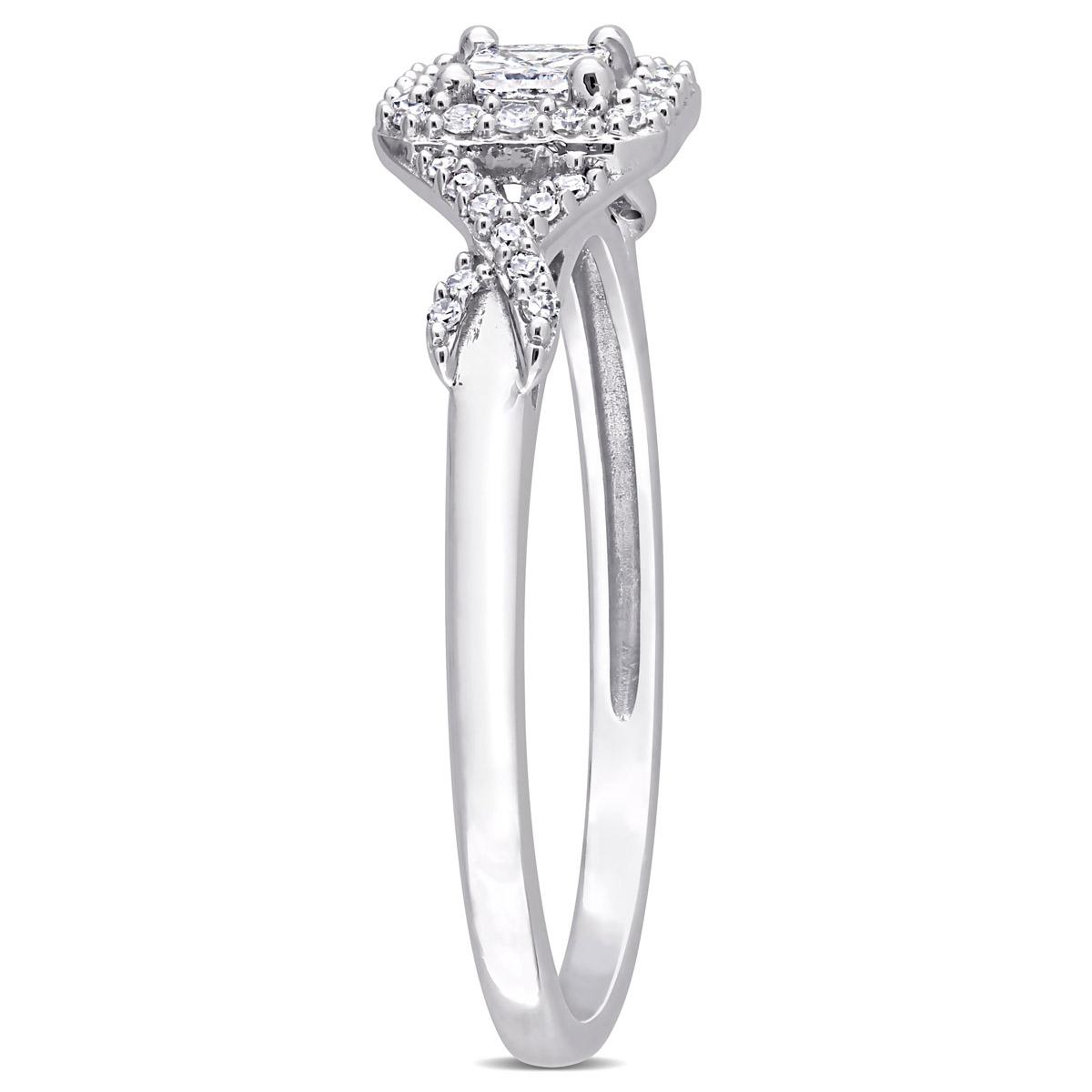Diamond Classics™ 10kt. White Gold 1/3ctw. Diamond Crossover Ring
