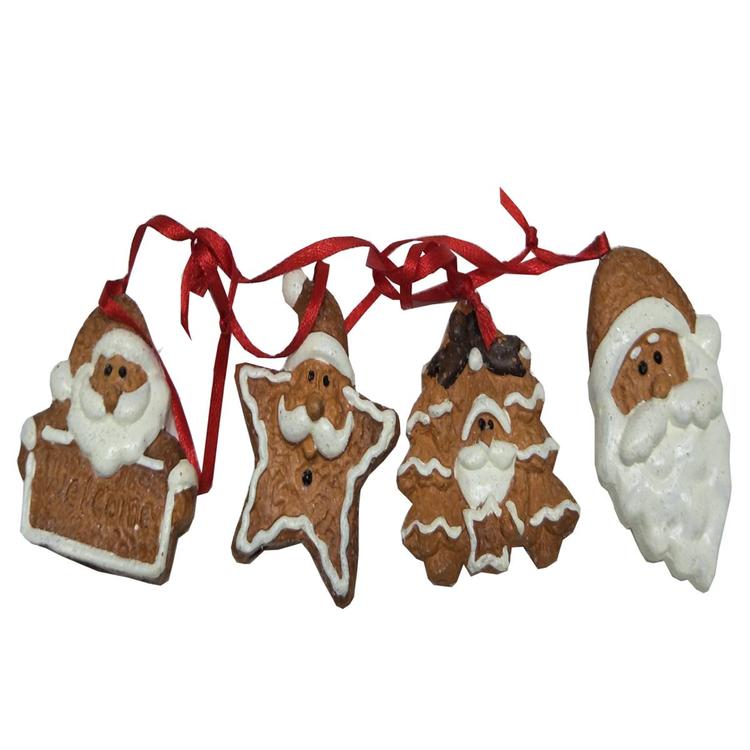Northlight Seasonal Gingerbread Christmas Ornaments - Set of 4