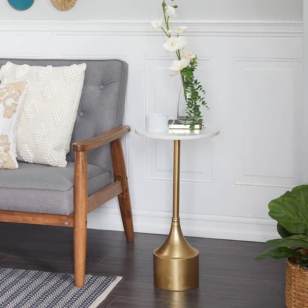 9th & Pike® Gold-Tone Metal Contemporary Accent Table