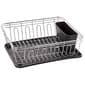 Gourmet Kitchen Charcoal/Black Metal Wire Dish Rack - image 1