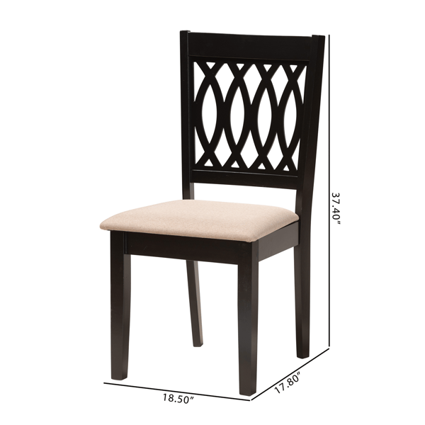 Baxton Studio Florencia Modern Wood Dining Chairs - Set of 2