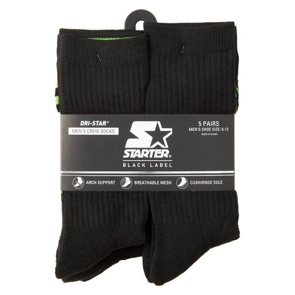 Mens Starter 5 Pair Pack Crew Socks - image 