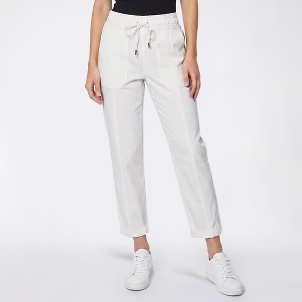 Womens Nautica Pull On Cuffed Drawstring Waist Poplin Pants - image 