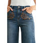 Womens CITY BLUES Embroidered Wide Leg Jeans - image 4