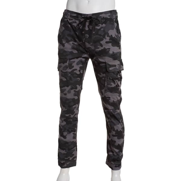 Young Mens Akademiks Camo Stretch Cargo Twill Joggers