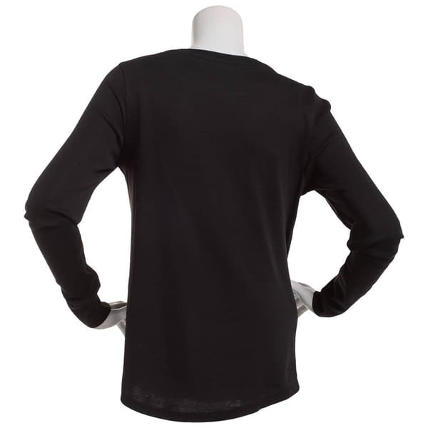 Womens Architect® Long Sleeve Solid Crew Neck Tee w/Rounded Hem