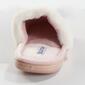 Womens Ellen Tracy Marled Knit Scuff Faux Fur Collar Slippers - image 3