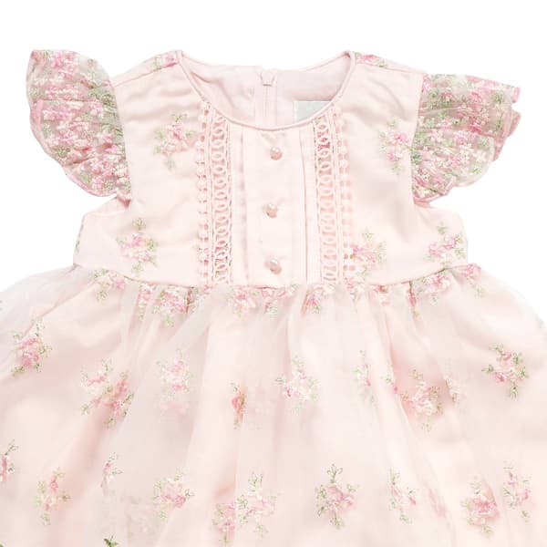 Baby Girl (12-24M) Rare Editions Floral Embordered Dress