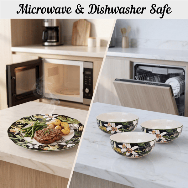 Borneo Black 12pc. Dinnerware Set
