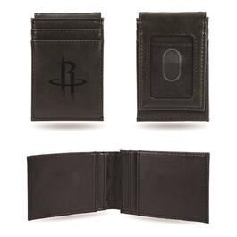 Mens NBA Houston Rockets Faux Leather Front Pocket Wallet