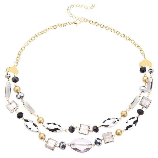 Ashley Cooper(tm) Two-Tone Multi Shape Beaded Layered Necklace - image 