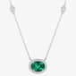 Nova Star(R) Lab Grown Emerald & Lab Grown White Sapphire Necklace - image 1