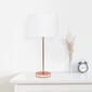 Simple Designs Stick Lamp w/White Fabric Drum Shade - image 5