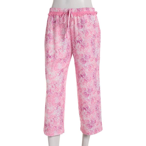 Womens Jessica Simpson Butterfly Watercolor Capri Pajama Pants - image 