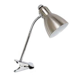 Simple Designs Adjustable Brushed Nickel Clip Light Desk Lamp
