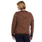 Plus Size Rafaella® Long Sleeve Button Detail Paisley Sweater - image 2
