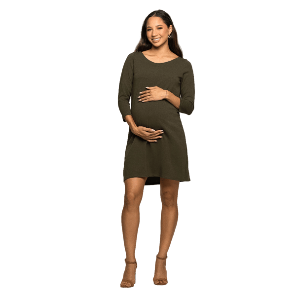 Womens 24/7 Comfort Apparel Maternity A-Line Knee Length Dress - image 