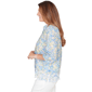 Womens Alfred Dunner Classics 3/4 Sleeve Lace Hem Button Down - image 4
