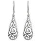 Sterling Silver Filigree Teardrop Earrings - image 1