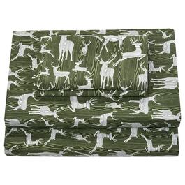 Wooden Deer Percale Sheet Set