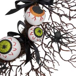 Northlight Seasonal 24in. Halloween Eyeballs &amp; Spiders Wreath