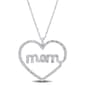 Sophia B 10kt. White Gold 1/5ct. Diamond Mom Heart Pendant - image 1