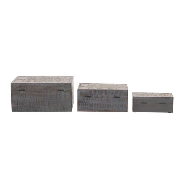 9th & Pike&#174; 3pc. Wooden Jewelry Box