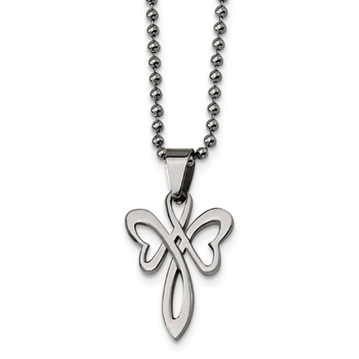Mens Gentlemens Classics™ Unique Stainless Steel Cross...