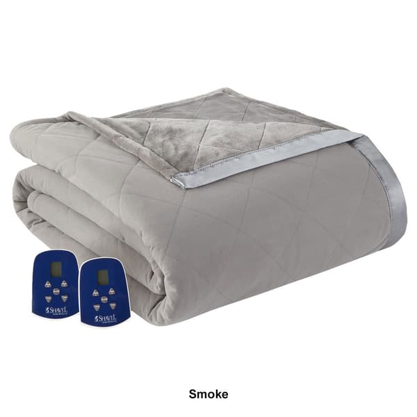 Micro Flannel&#174; Reverse to Ultra Velvet&#174; Heated Blanket