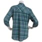 Plus Size Emily Daniels 3/4 Sleeve Plaid Hacci Blouse- Green/Blue - image 3
