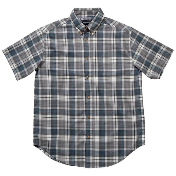 Mens Architect&#40;R&#41; Plaid Weekender Button Down Short Sleeve Shirt