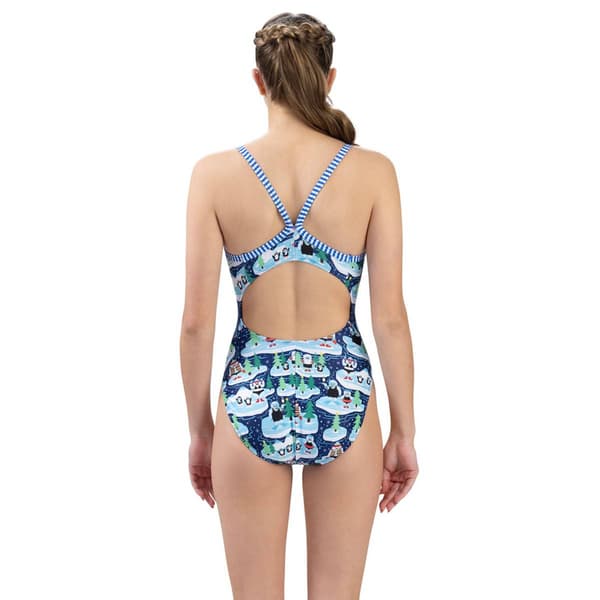 Womens Dolfin® Uglies V-2 Back Yeti Plunge One Piece Swimsuit
