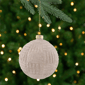 Northlight White Geometric Glass Ball Christmas Ornament - image 1