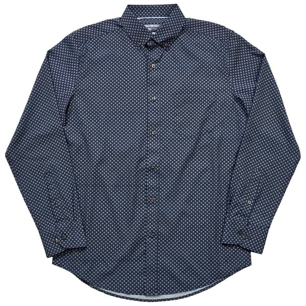 Mens Christian Aujard Fitted Diamond & Dots Dress Shirt - Navy - image 