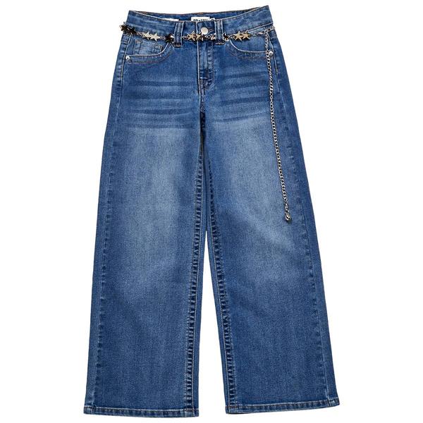 Girls (7-14) Em & Cass Wide Leg Jeans w/ Star Belt