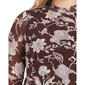 Plus Size NY Collection Long Sleeve Mock Neck Paisley Mesh Tee - image 4